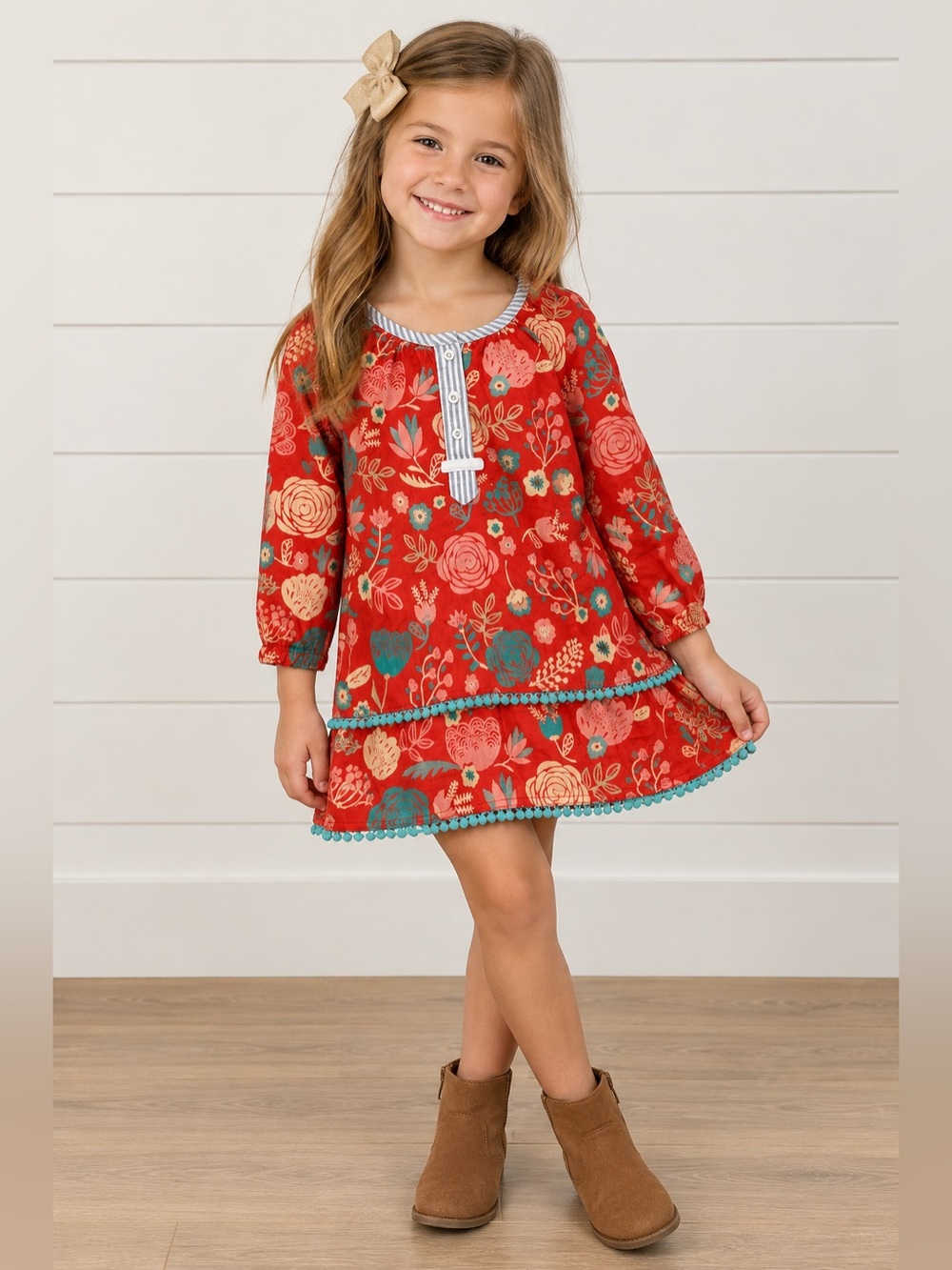 Hatley Girls Floral Tunic Dress - EUC